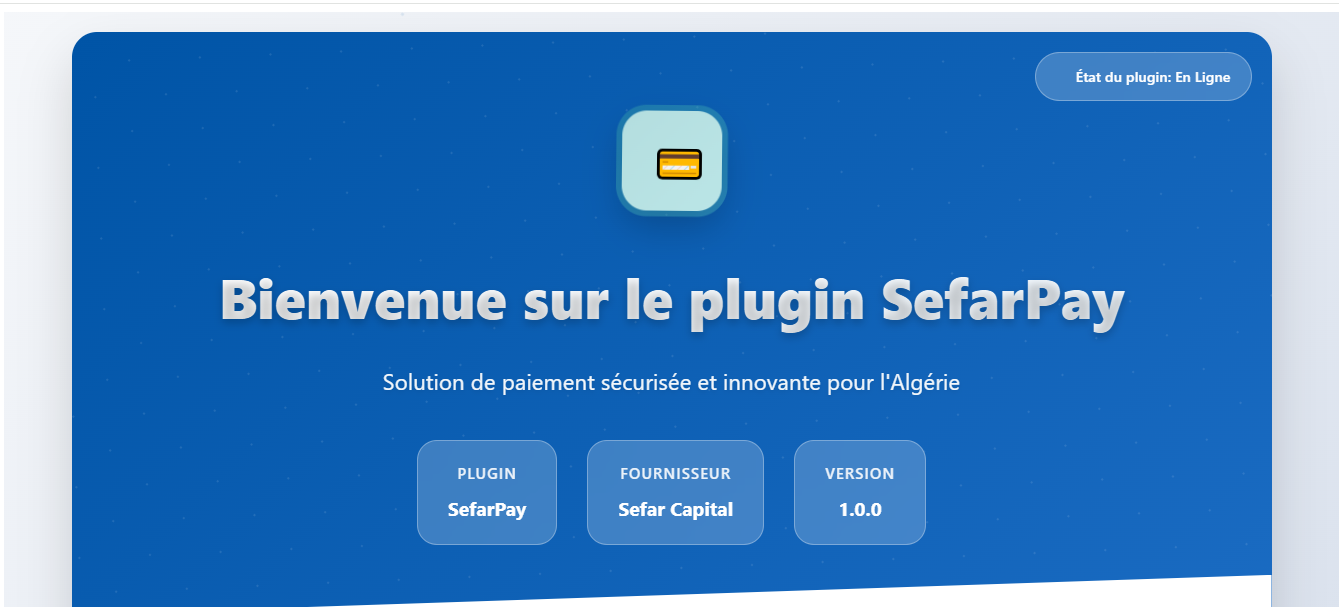 Plugin de paiement SefarPay